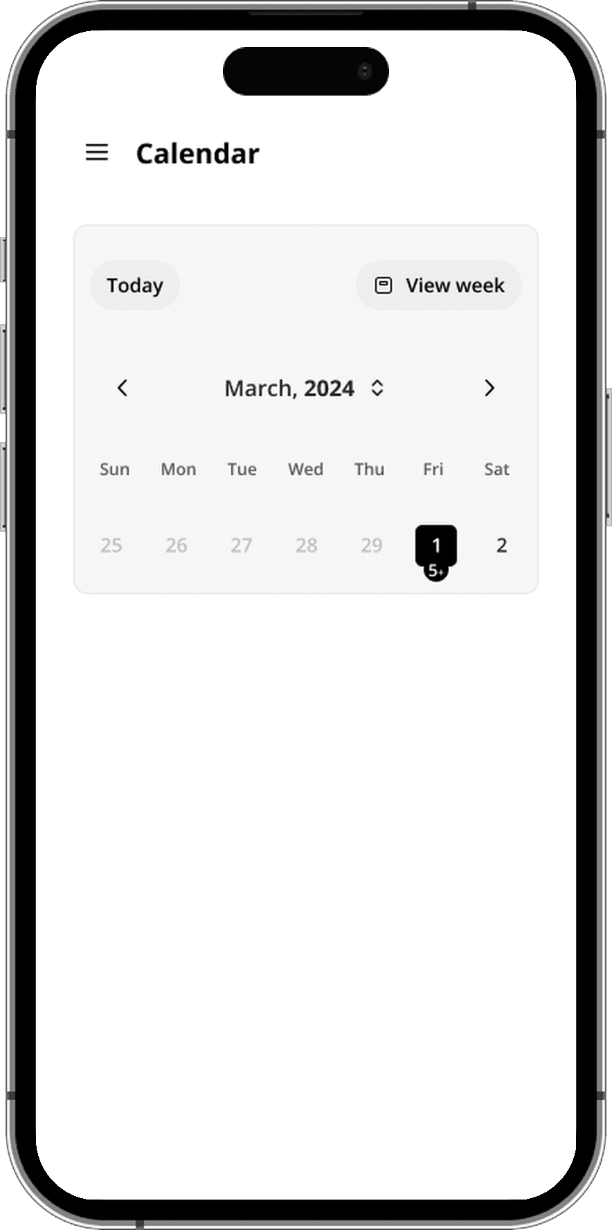 This Week calendar agenda view