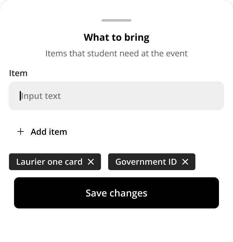 What to bring checklist with Laurier OneCard and government ID