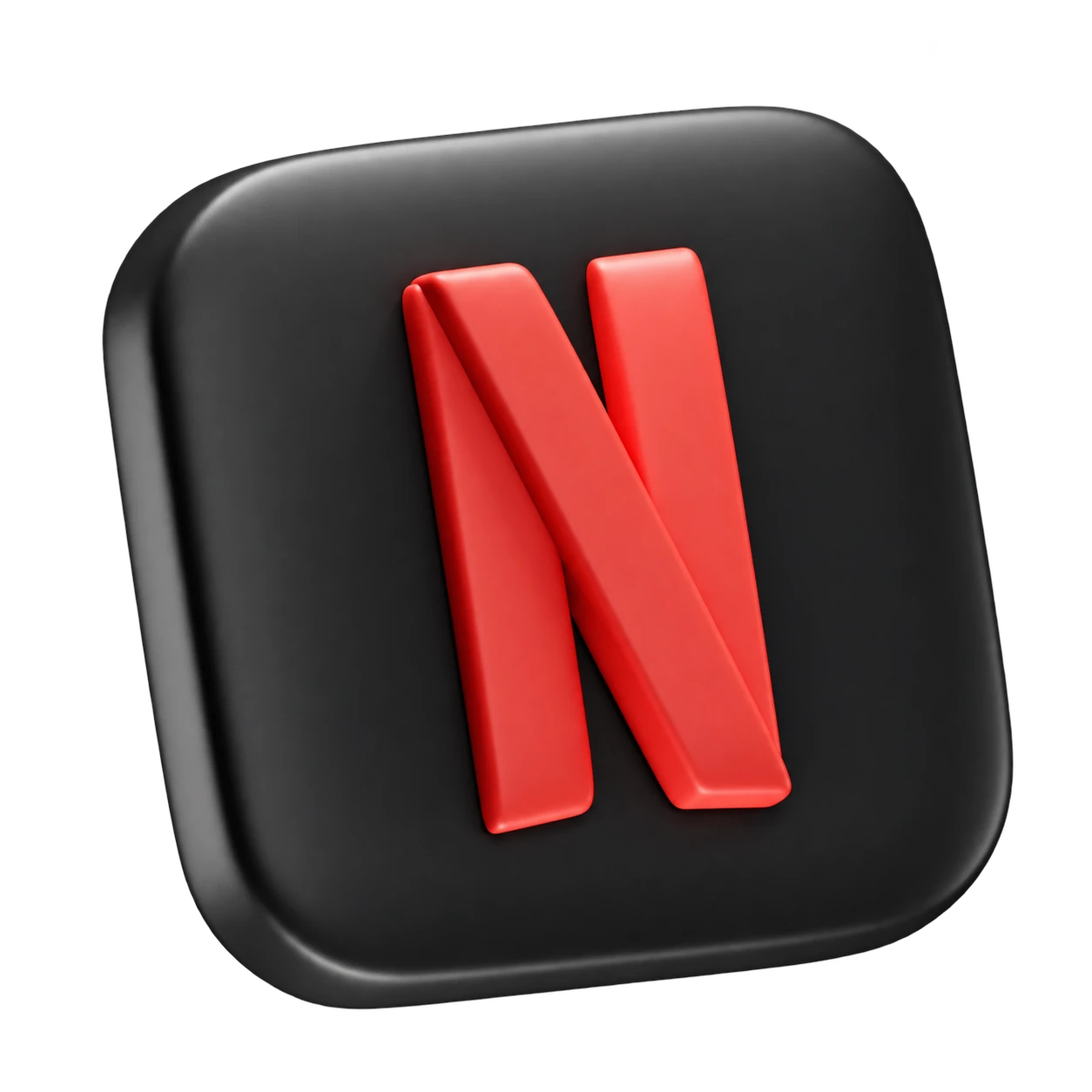 3D Netflix icon for my love of movies and TV shows