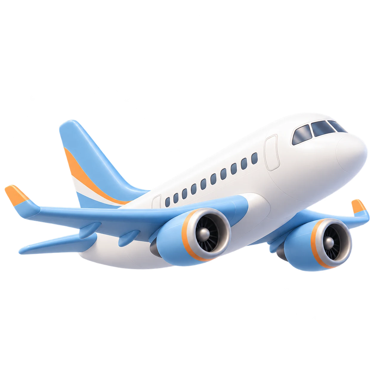 Soft 3D airplane representing my childhood dream of becoming a pilot