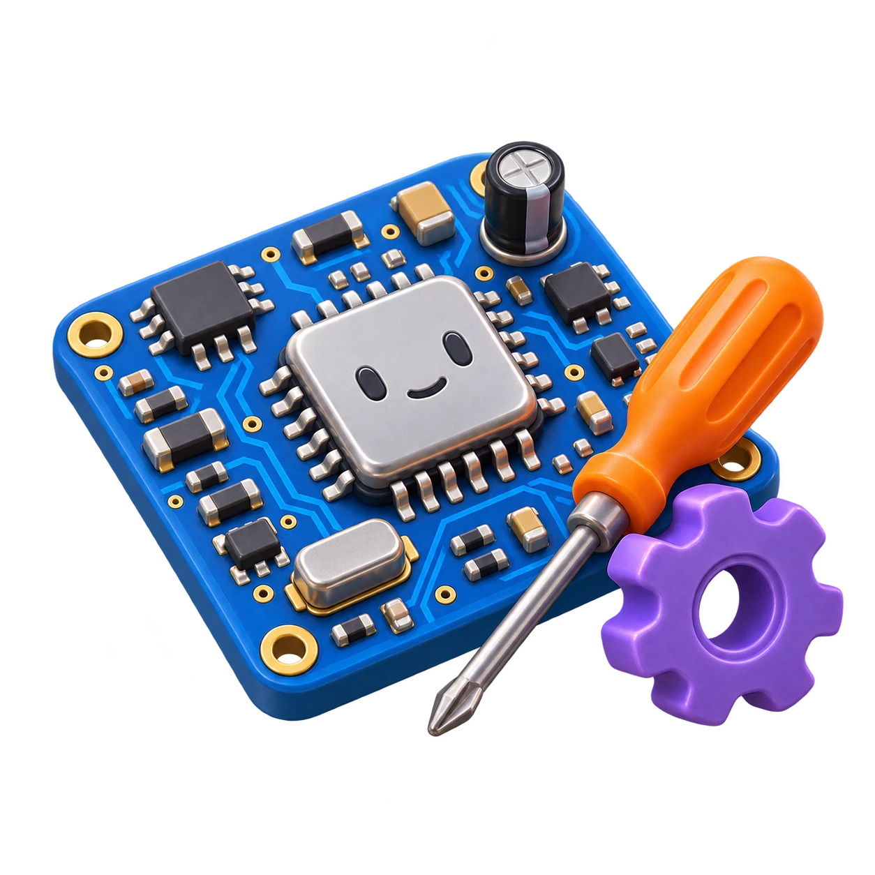 Circuit board, screwdriver, and gear for my love of understanding technology
