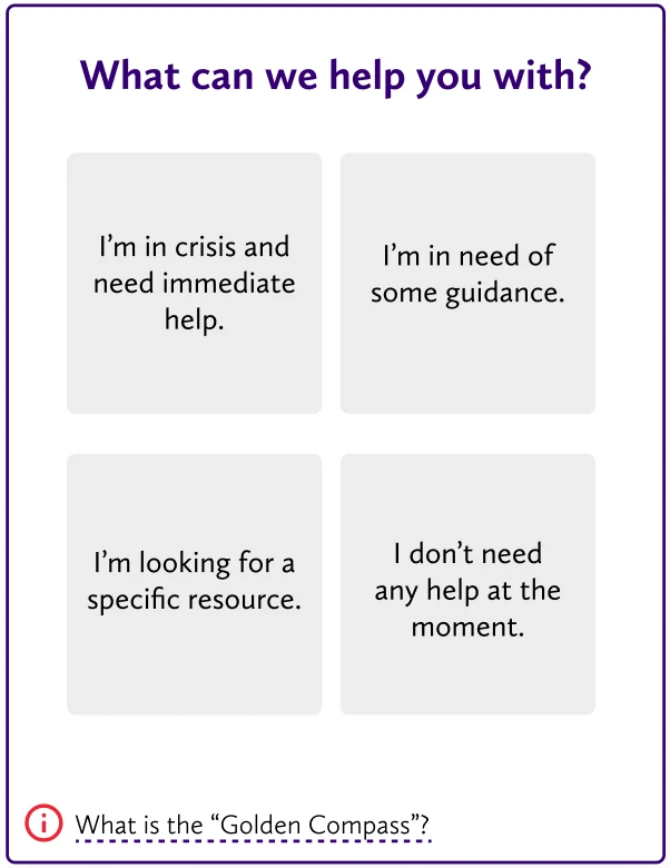Additional medium-fidelity Resource Compass screen